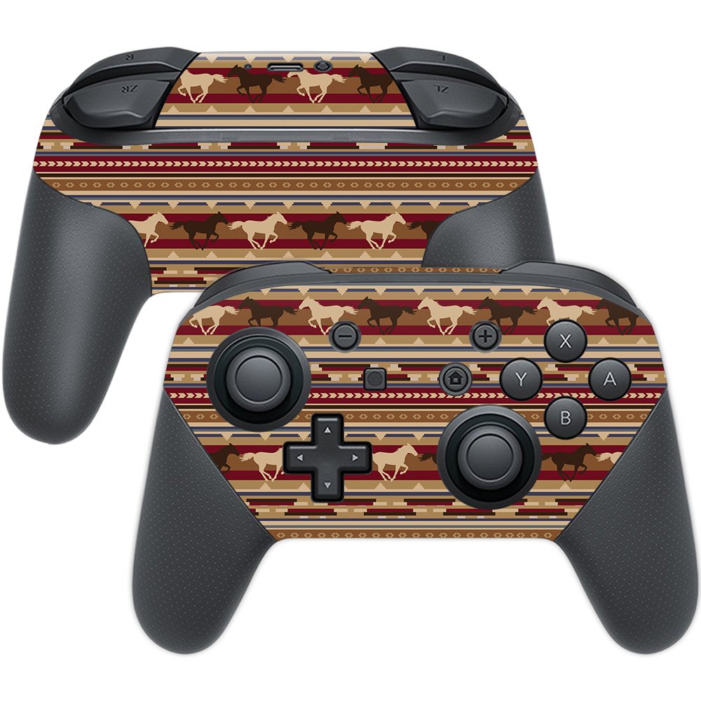 MIGHTY SKINS Nintendo Switch Pro Controller Skin - Western Horses, Durable Vinyl Decal, Easy to Apply, Made in USA