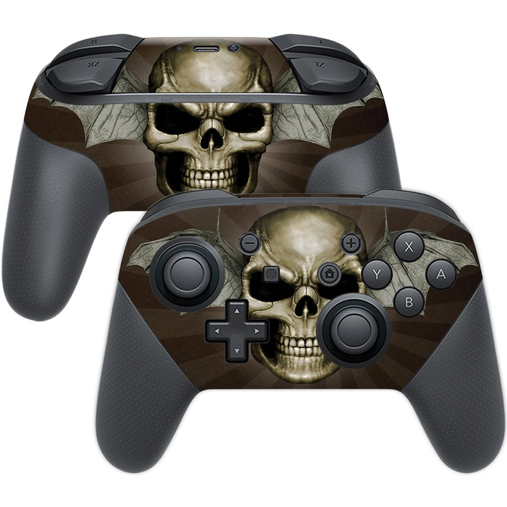 MightySkins Skin Compatible with Nintendo Switch Pro Controller - Skeletor | Protective, Durable, and Unique Vinyl Decal wrap Co