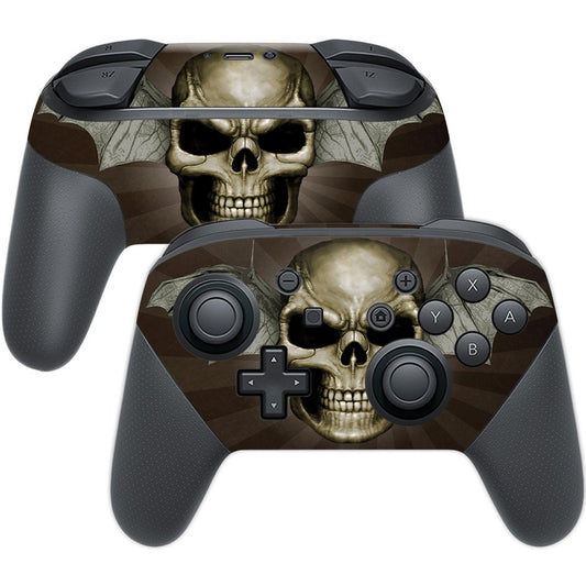 MightySkins Skin Compatible with Nintendo Switch Pro Controller - Skeletor | Protective, Durable, and Unique Vinyl Decal wrap Co