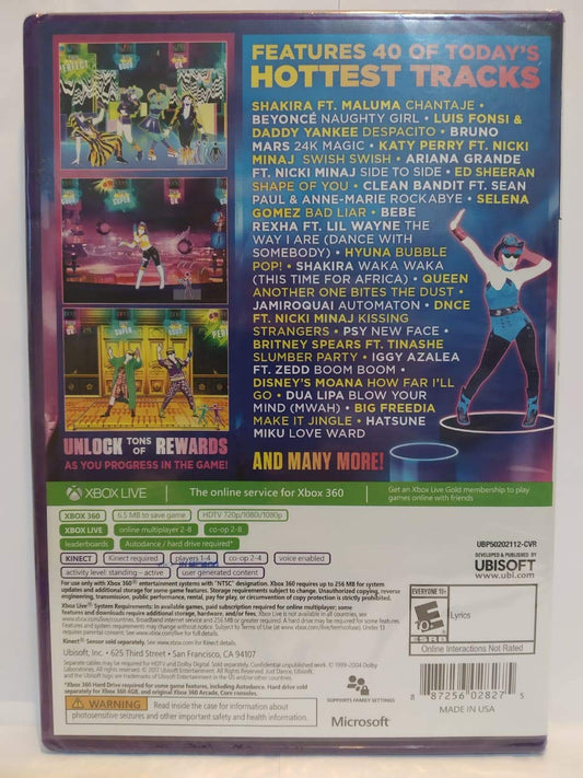 Ubisoft Just Dance 2018 for Xbox 360 - Dance Game, Model UBP50202112