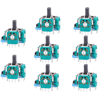Ikpek 8pcs Joystick Replacement for PS5 Controller - Blue 3D Analog Sensor Rocker Module