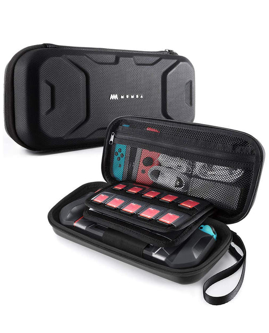Mumba Carrying Case for Nintendo Switch OLED & Nintendo Switch  [Plus Version] Portable Protective Tpartyl Carry handbag Pouch for cutting tool/adventure theme Case [Large Capacity] (Black)
