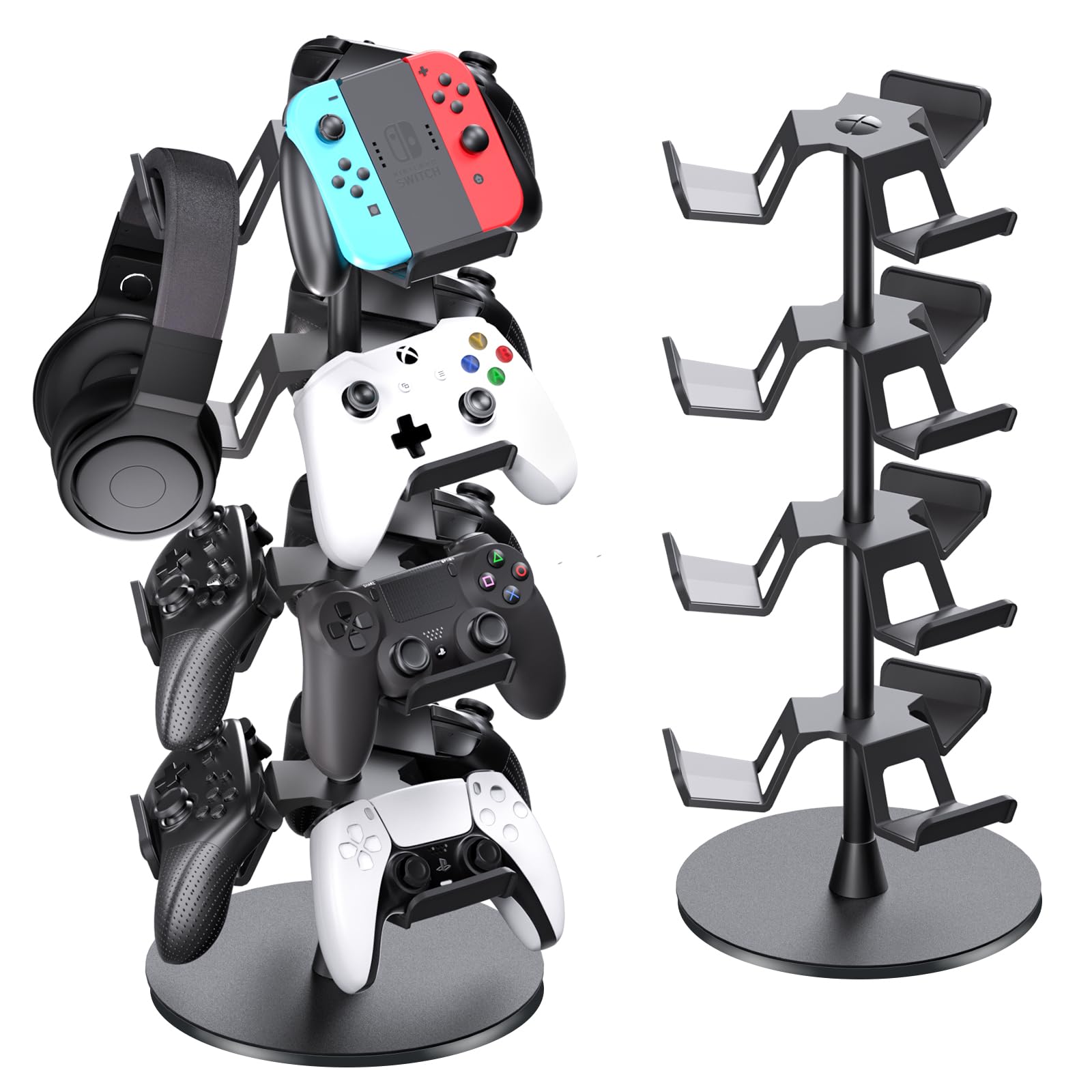 Nargos Universal Controller Holder for Xbox PS5 PlayStation 4 Switch Pro Gamepad  Rotating Headset Stand  4 Tier  Gamer Gifts