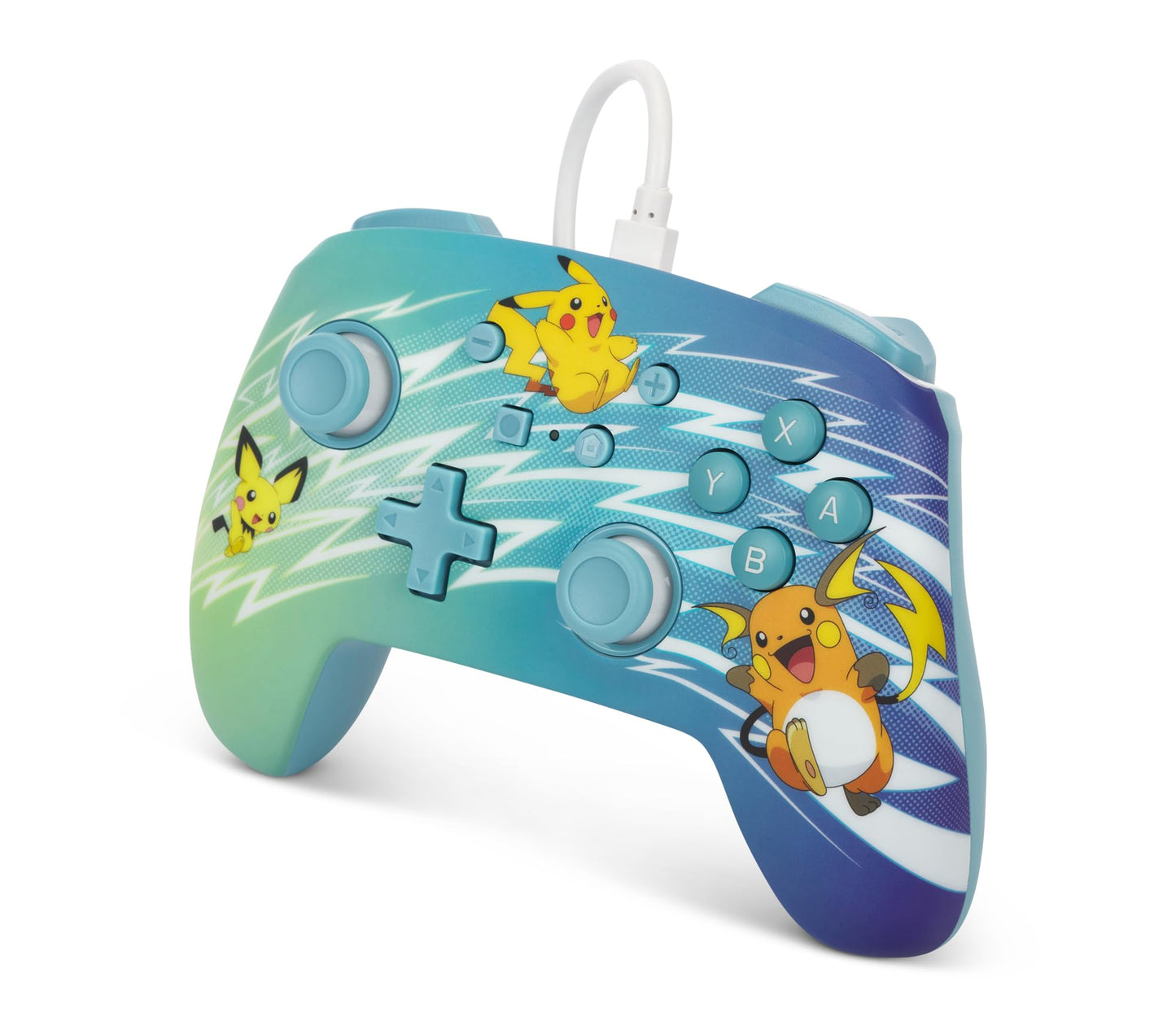PowerA Enhanced Wired Controller for Nintendo Switch - Pikachu Evolution, Mappable Buttons, Model NSGP0221-01