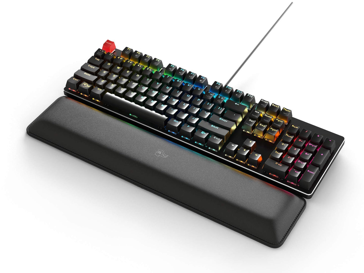 Glorious GMMK Full Size Mechanical Gaming Keyboard - USB Wired, RGB Hot Swappable, Black Metal Top Plate