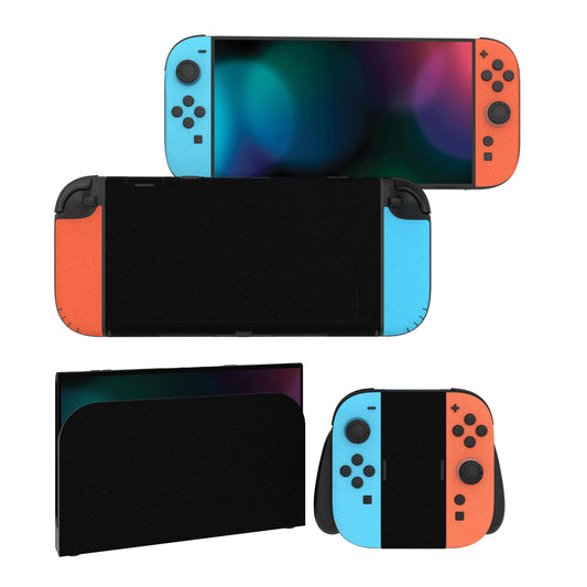 PlayVital for Nintendo Switch 2 Skin Full Set (2-Pack) - Protective Vinyl Decal Stickers for Switch 2 Console  Controller  Handle Grips & Dock | No Residue  Anti-Scratch - Blue & Orange