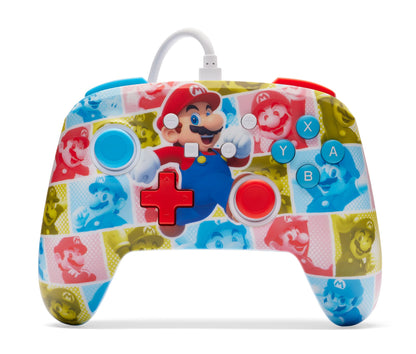 PowerA Enhanced Wired Controller for Nintendo Switch - Mario Hero Reel, Model NSGP0282-01