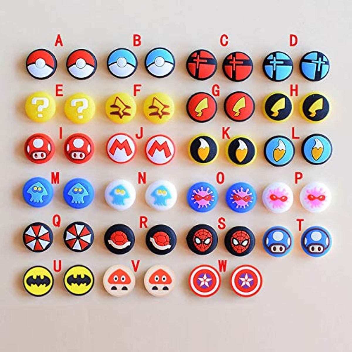 Silicone Analog Thumb Grip Stick Set Joystick Cap Thumbstick Cover Caps for Switch NS Switch Lite Controller Thumbsticks Cap (I)