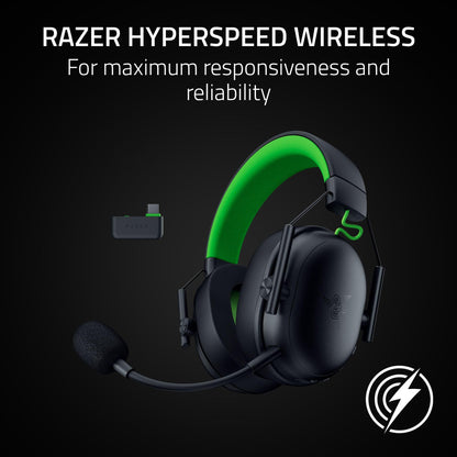 Razer BlackShark V3 X Wireless Gaming Headset - 50mm Drivers, Cardioid Mic, 2.4 GHz, Bluetooth - Black - Model RZ04-05420200