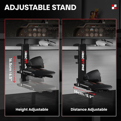 RACGTING Hotas Mount for Logitech X56/X52/X52 Pro & Thrustmaster Joysticks, 2 PCS Black Desk Mount for Flight Simulators