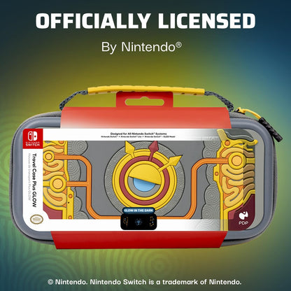 PDP Travel Case Plus for Nintendo Switch - Zelda Tears of the Kingdom - Glow in the Dark - Purah Pad 3D