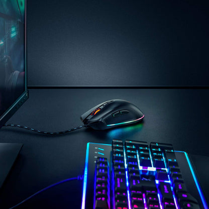 Trust Gaming GXT 900 Qudos Mouse - 100-15000 DPI, 7 Buttons, RGB Lighting, USB - Black