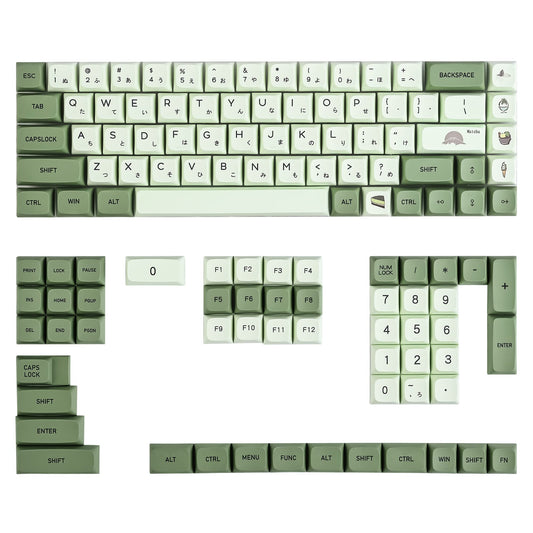 Ussixchare PBT Matcha Keycaps Set - 122-Key XDA Profile Dye-Sub ANSI Layout for Cherry MX Keyboard
