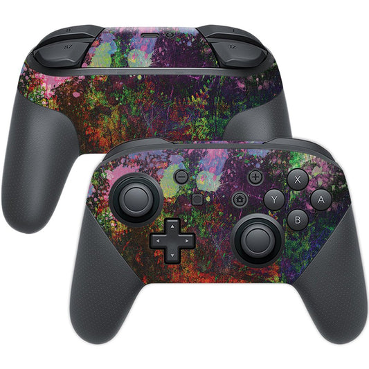 MightySkins Skin Compatible with Nintendo Switch Pro Controller - Paint Drip | Protective, Durable, and Unique Vinyl Decal wrap 