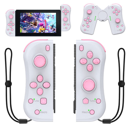 Joy Con Controller Replacement Campatiable for Nintendo Switch - Left and Right Neon Joycon with Wrist Strap, Alternatives for N