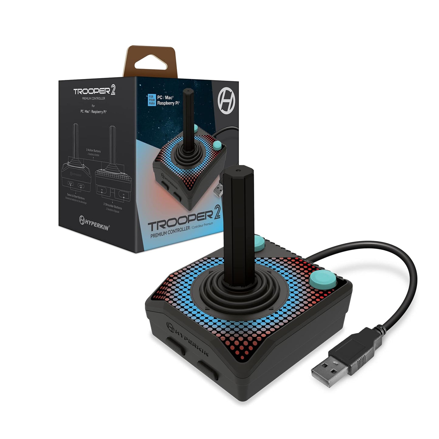 Hyperkin Trooper 2 Premium USB Game Controller for PC  Mac  Linux