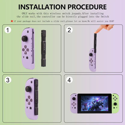 DYONDER Wireless Joypad for Switch OLED - Green, Dual Vibration, 6-Axis Gyroscope, Wake-Up/Screenshot Support