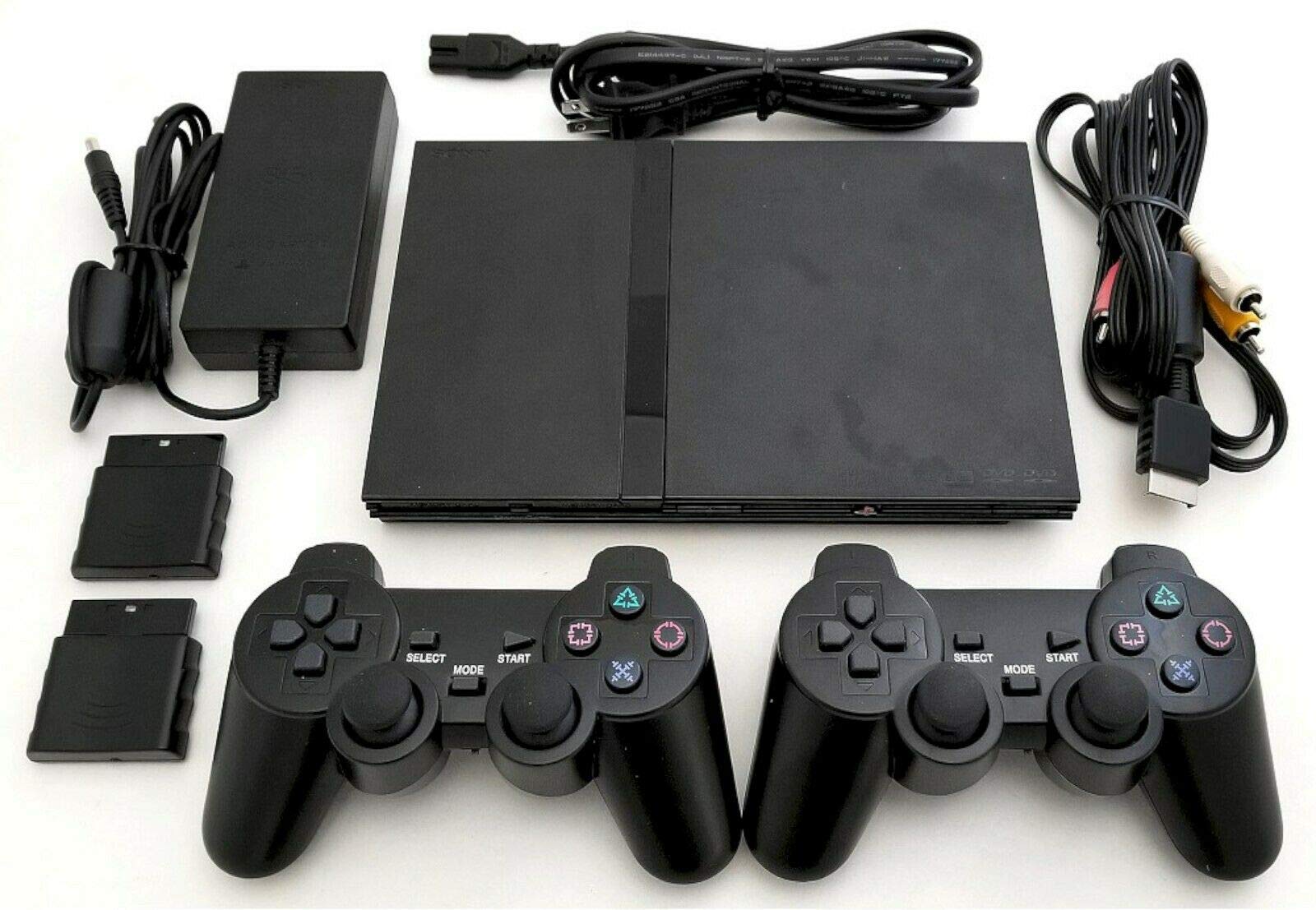 Sony PS2 SLIM Game System Gaming Console with 2 WIRELESS CONTROLLERS PLAYSTATION-2 (refurbished)