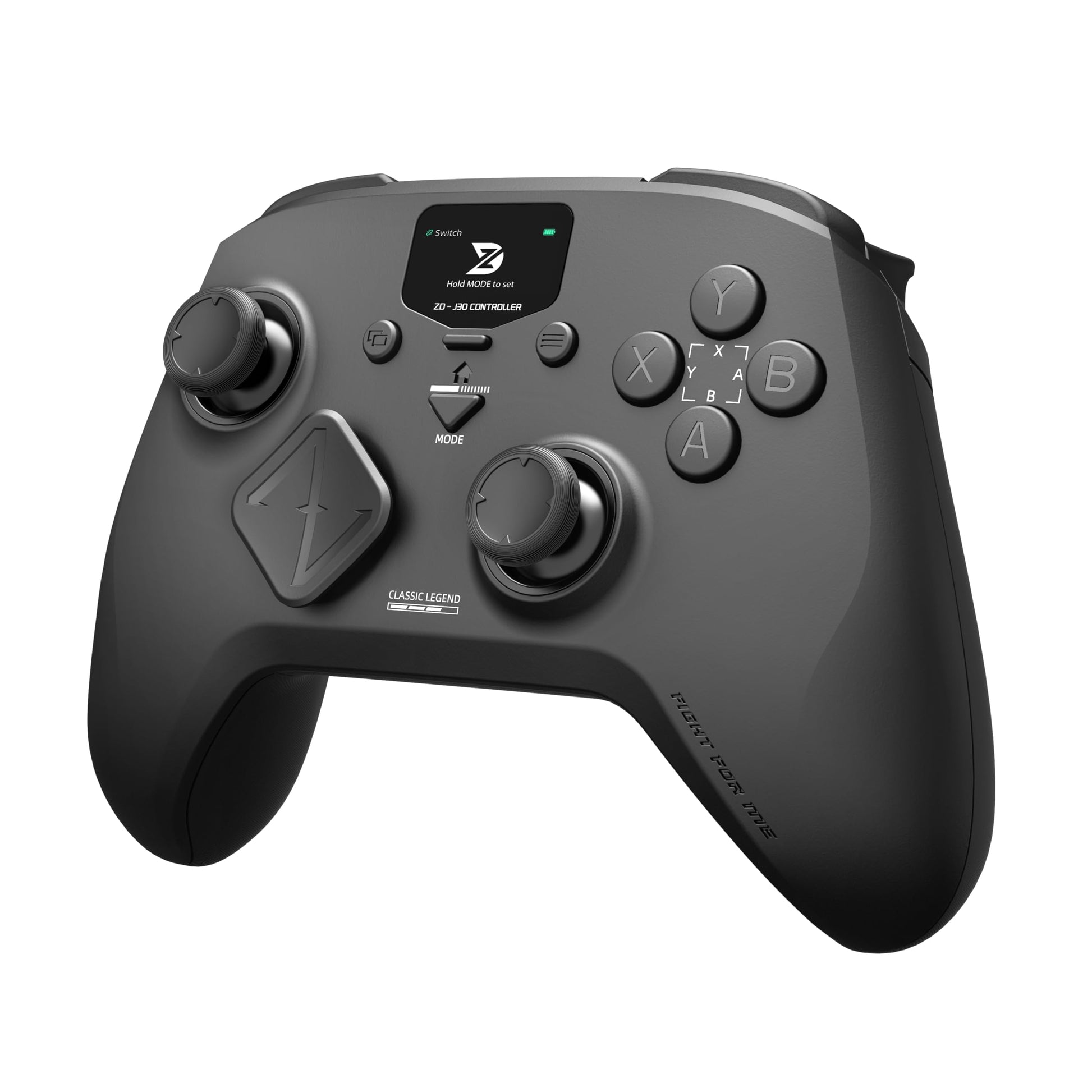 ZD Classic Legend Wireless Gaming Controller - 2.4GHz/BT/Wired  512-Level Hall Joystick & Triggers  1000Hz Polling Rate  0.96 LCD Display & 2 Back Buttons for Switch/Switch2  PC  Android & iOS (Black)