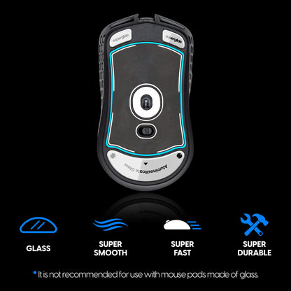 Pulsar Gaming Gears Superglide Mouse Feet - Ultra Strong Glass, Small, GHSSGW, Fast & Smooth, Ideal for G-Wolves Hati-S Wireless