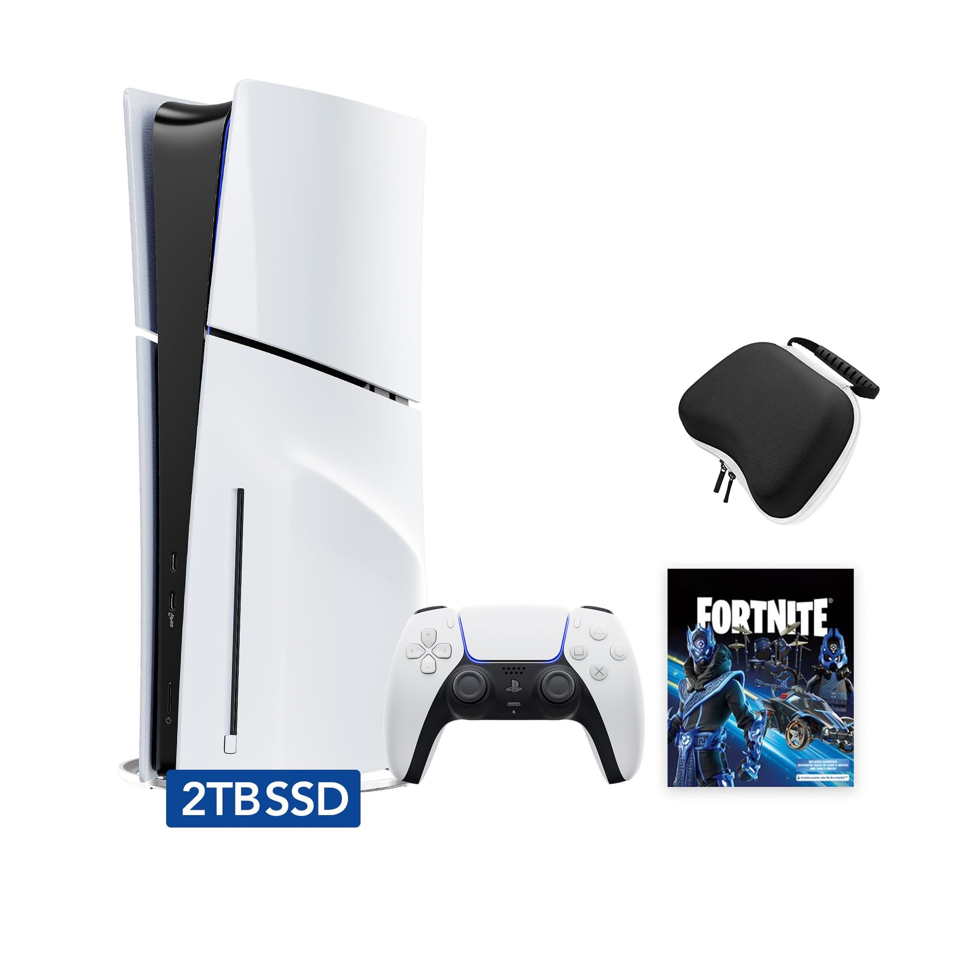 PlayStation 5 Slim Upgraded 2TB Disc Edition Fortnite Cobalt Star Bundle and Controller Case - White  Slim PS5 2TB PCIe SSD Gaming Console [video game] [video game] [video game] [video game] [video game] [video game] [video game] [video game] [video game]