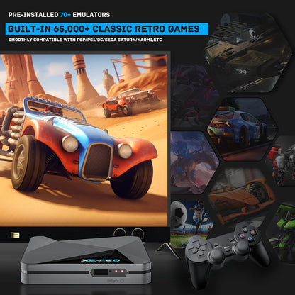 Kinhank Retro Game Console - Super Console X2 PRO, 65,000+ Games, 4K HD, 2.4+5G WiFi, 5.9"x7