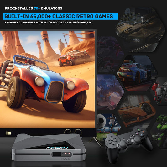 Kinhank Retro Game Console - Super Console X2 PRO, 65,000+ Games, 4K HD, 2.4+5G WiFi, 5.9"x7