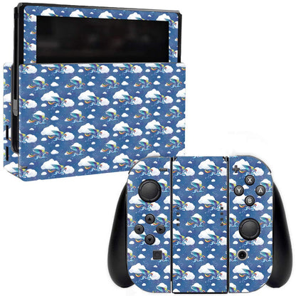 MIGHTY SKINS Nintendo Switch Skin - Rainbow Pegasus Vinyl Decal Wrap | Durable, Easy Apply/Remove, Made in the USA | Model: NISWI-Rainbow Pegasus