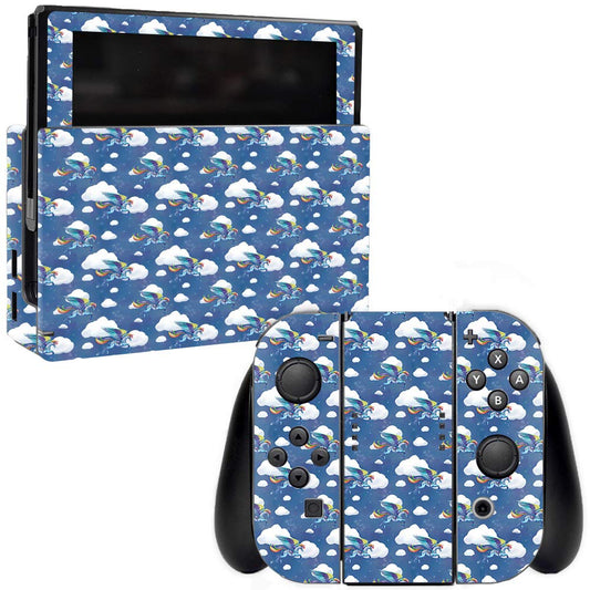 MIGHTY SKINS Nintendo Switch Skin - Rainbow Pegasus Vinyl Decal Wrap | Durable, Easy Apply/Remove, Made in the USA | Model: NISWI-Rainbow Pegasus