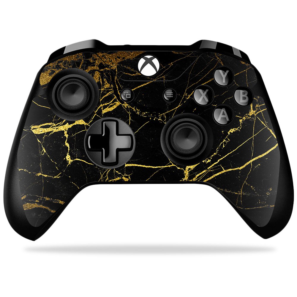 MIGHTY SKINS Xbox One X Controller Skin - Black Gold Marble, Durable Vinyl Wrap, Easy Apply/Remove, 8 x 0.1 inches, Made in USA