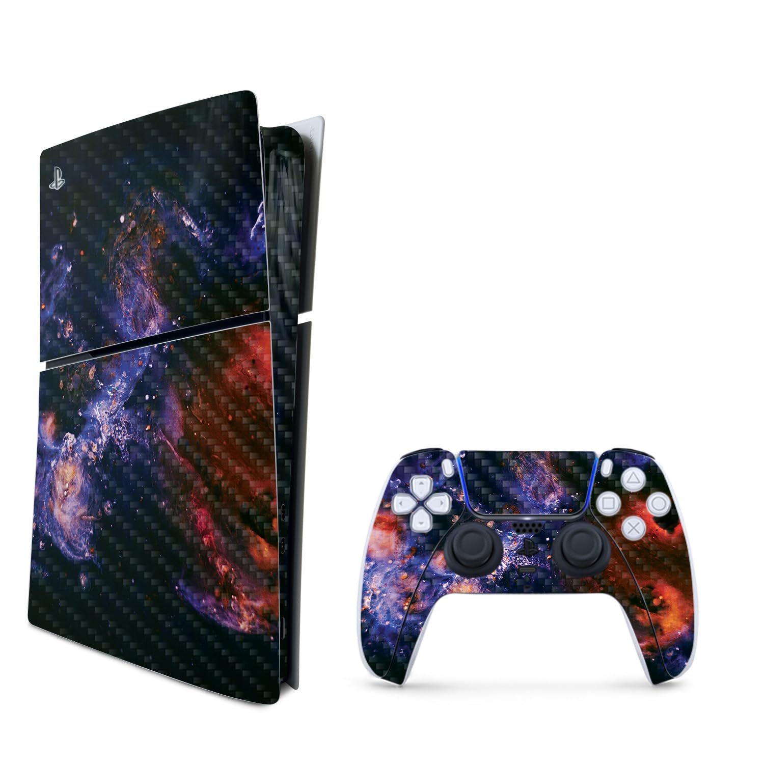 MightySkins Carbon Fiber Skin for PS5 PlayStation 5 Slim Digital Edition Bundle - Andromeda Protective  Durable Textured Carbon Fiber Finish Easy to Apply Made in The USA