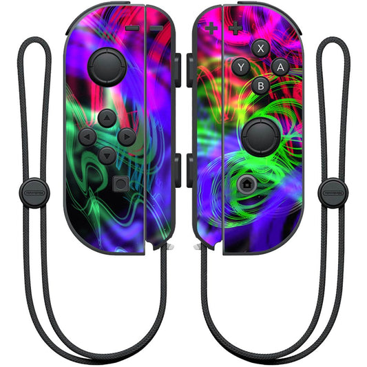 MIGHTY SKINS Nintendo Joy-Con Controller Skin Wrap - Neon Splatter Design, Model NIJOYCO-Neon Splatter
