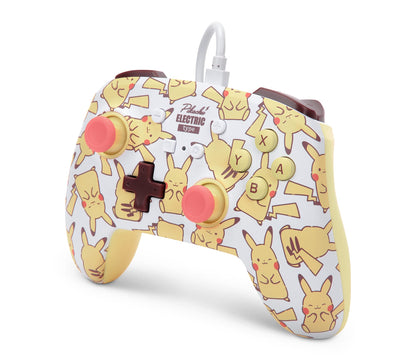 PowerA Enhanced Wired Controller for Nintendo Switch - Pikachu Blush Model, Colorful Design