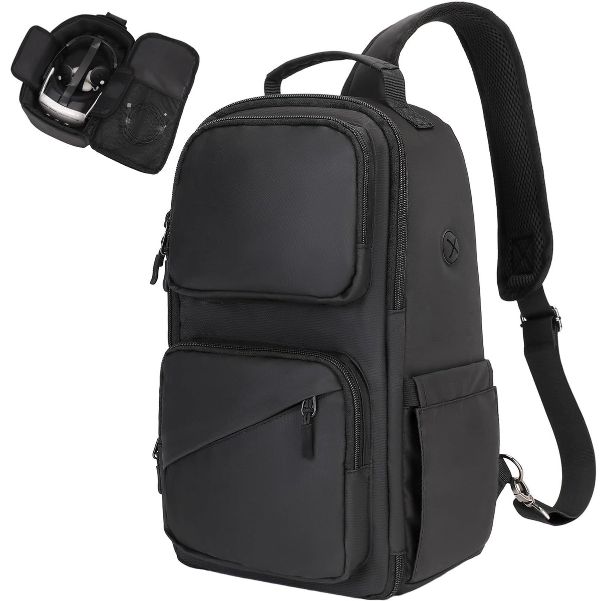 Carrying Case Compatible with Meta Quest 3/3S  Oculus Quest 2/Vision Pro/Pico 4 VR Tpartyl Storage Bag for Gaming Headset with fine design Strap  Touch Controllers and Other Accessories
