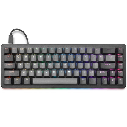 DROP ALT 65% Mechanical Keyboard - Cherry MX Blue, Hot-Swap, RGB Backlighting, Aluminum Frame, Black, Model MDX-31827-12