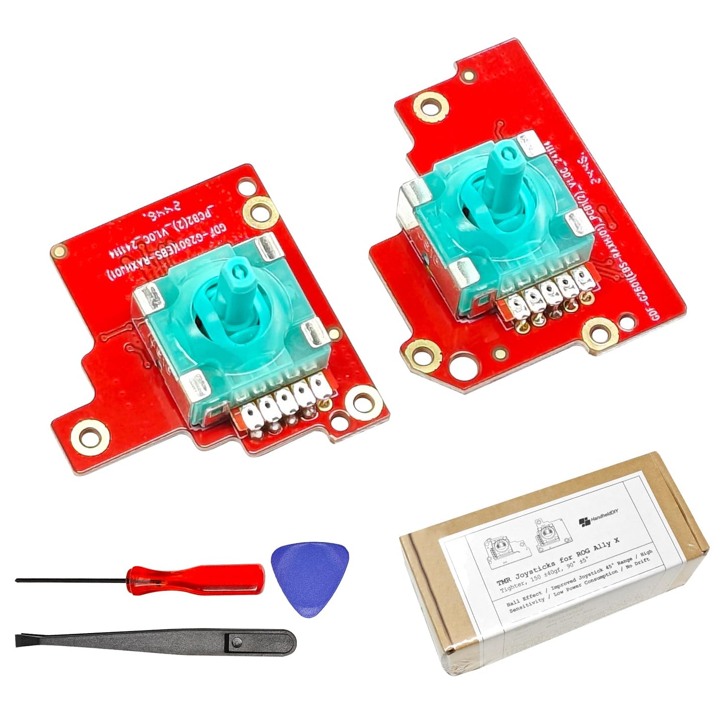 TMR Hall Joystick for ROG Ally X  Tighter Rotational Resistance for FPS Racing Games  ASUS ROG Ally X Accessories  Zero Drift Analog with Tools  Easy Installation Thumbstick 1 Pair