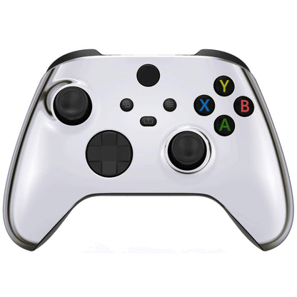 eXtremeRate Custom Shell for Xbox Controller - Chrome Silver Plastic Faceplate Model FX3D402 for Series X & S