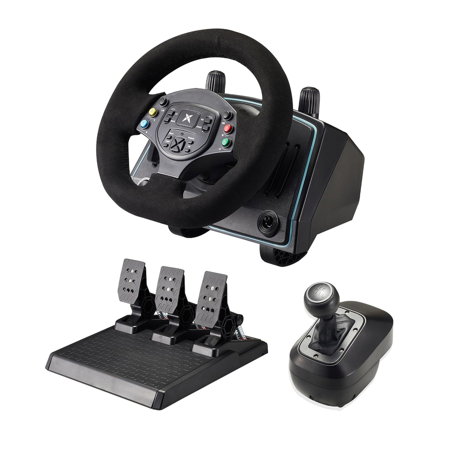 DOYO Racing Wheel, 1080 Degree Gaming Steering Wheel with Pedals and Shifter, Vibration Feedback, Paddle Shifters, Xbox Steering