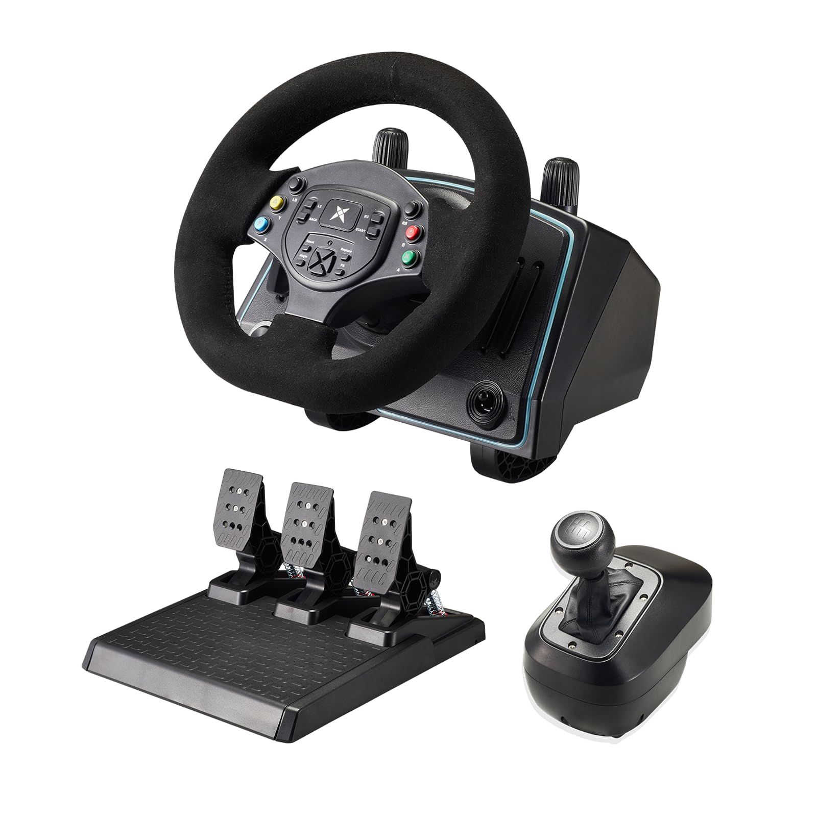 DOYO Racing Wheel, 1080 Degree Gaming Steering Wheel with Pedals and Shifter, Vibration Feedback, Paddle Shifters, Xbox Steering