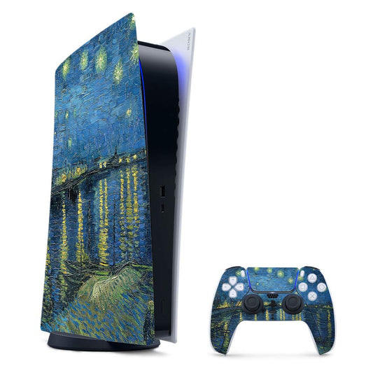 MightySkins Gaming Skin for PS5 / Playstation 5 Digital Edition Bundle - Over The Rhone | Protective Viny wrap | Easy to Apply and Change Styles | Made in The USA