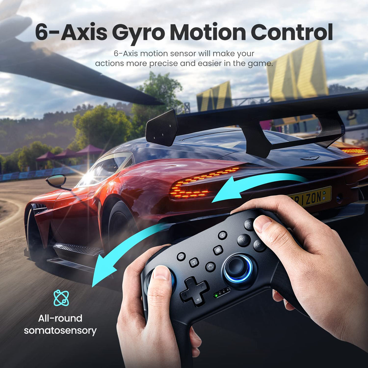 VOYEE Wireless Controller for Nintendo Switch - RGB - Motion Control