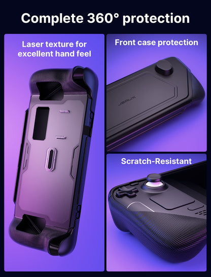 JSAUX ModCase for Steam Deck with 20000mAh Power Bank, Back Case, Face Cover, Metal Bracket - Power Bank Set