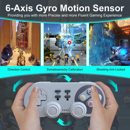 ADHJIE Wireless Controller - Grey Color, Ergonomic Design for Gaming