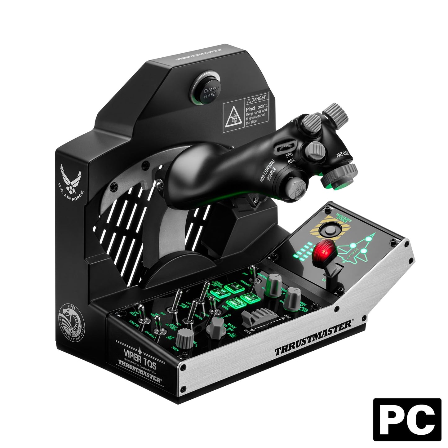 Thrustmaster Viper TQS Mission Pack: Metal Throttle Quadrant System  Throttle and Control Panel Included  64 Action Buttons  6 Axes  Licensed by the U.S. Air Force (Compatible with PC)