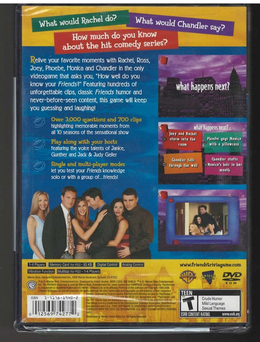Warner Home Video Friends Trivia Game - Model 12569742772 - Fun Quiz for Fans