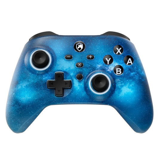 ECHTPower ES01PE Wireless Controller - Bluetooth, RGB, 1000mAh, Turbo, Vibration - Starry Sky Blue, Compatible with Switch/Switch 2/PC/iOS/