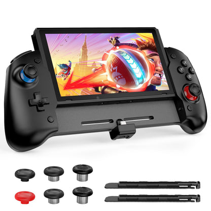 NexiGo Hall Effect Gripcon Joystick for Nintendo Switch - No Drift, 6-Axis Gyro, Ergonomic, Black, Model: 1125 BLK Hall