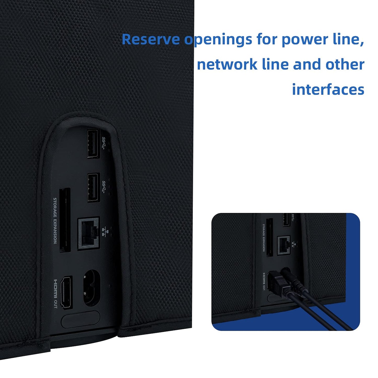 Mcbazel Xbox Series X Dust Cover, Waterproof Oxford Fabric, Anti-Scratch, Easy Access Cable Port, Black, Model MT-000016