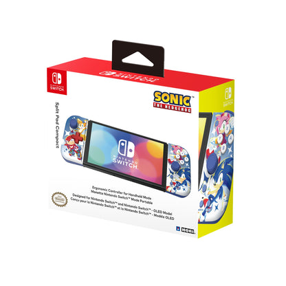 HORI Nintendo Switch Split Pad Compact Ergonomic Controller NSW-465U - Sonic the Hedgehog Edition