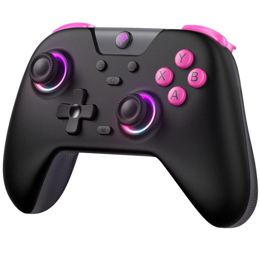 EasySMX X05 2.4g Wireless Gaming Controller for PC/Steam/iPhone/Android/Switch - Bluetooth Controller Gamepad with Hall Effect  RGB Lights and Turbo  Anti-Drift Controller